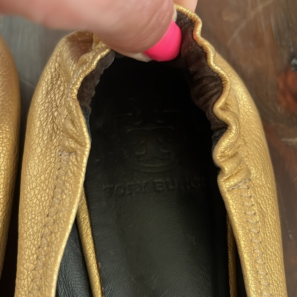 Tory Burch Gold Ballet Flat size 7 - Picture 2 of 6